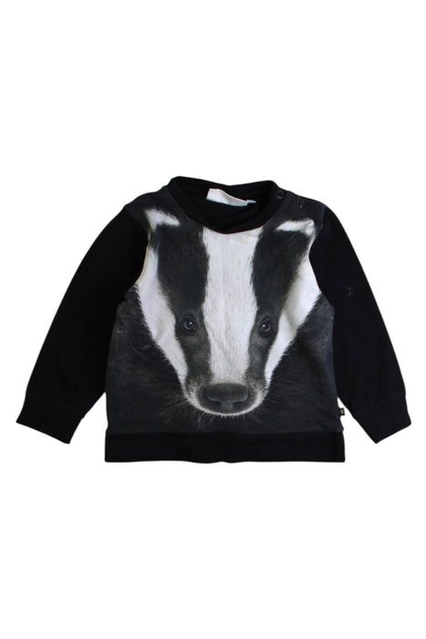 A Black Crewneck Sweatshirts from Molo in size 12-18M for boy. (Front View)