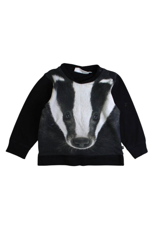 A Black Crewneck Sweatshirts from Molo in size 12-18M for boy. (Front View)