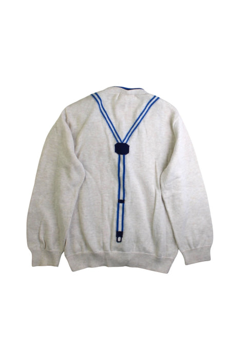 A White Cardigans from Billybandit in size 5T for boy. (Back View)