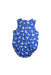 A Blue Sleeveless Rompers from purebaby in size 3-6M for boy. (Back View)