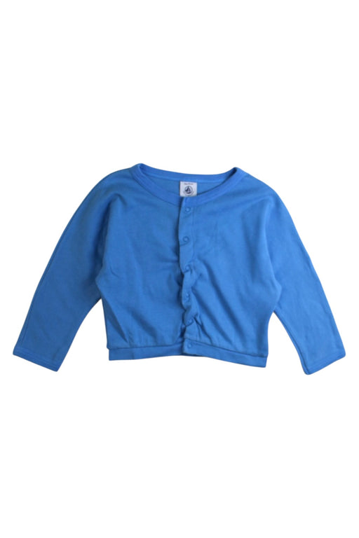 A Blue Cardigans from Petit Bateau in size 12-18M for boy. (Front View)
