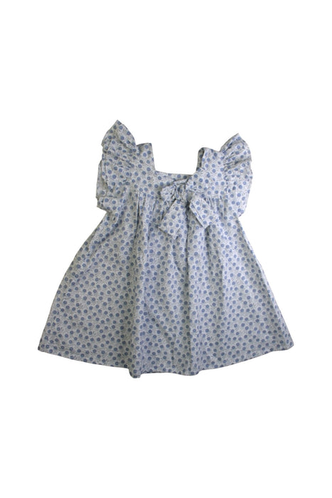 A Blue Sleeveless Dresses from Fina Ejerique in size 3T for girl. (Back View)