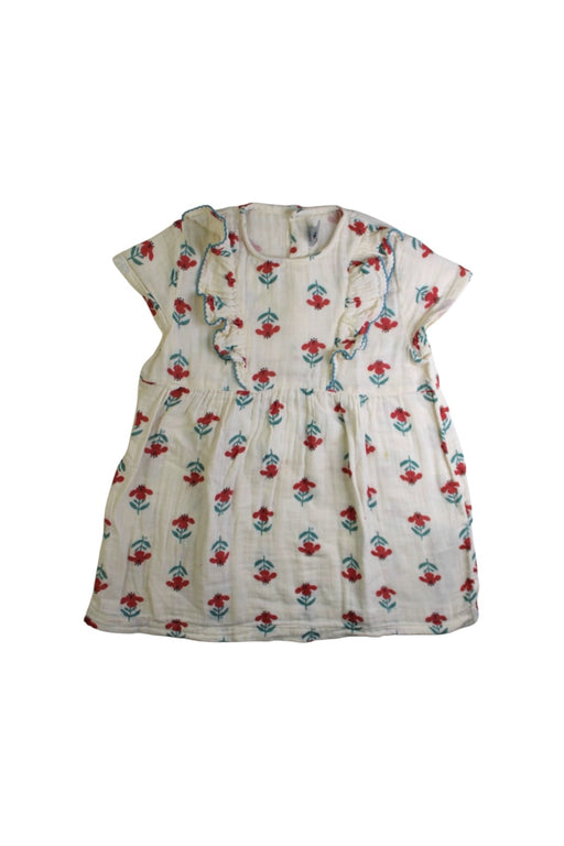 A Multicolour Short Sleeve Dresses from Petit Bateau in size 2T for girl. (Front View)
