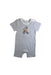 A Grey Short Sleeve Rompers from purebaby in size 3-6M for boy. (Front View)
