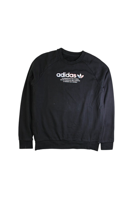 A Black Crewneck Sweatshirts from Adidas in size 14Y for boy. (Front View)