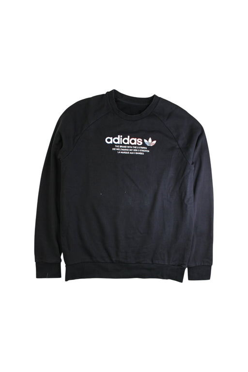 A Black Crewneck Sweatshirts from Adidas in size 14Y for boy. (Front View)