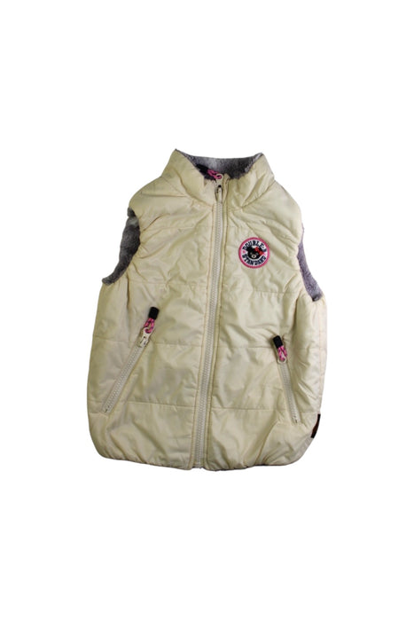 A Beige Outerwear Vests from Double B Mikihouse in size 2T for girl. (Front View)