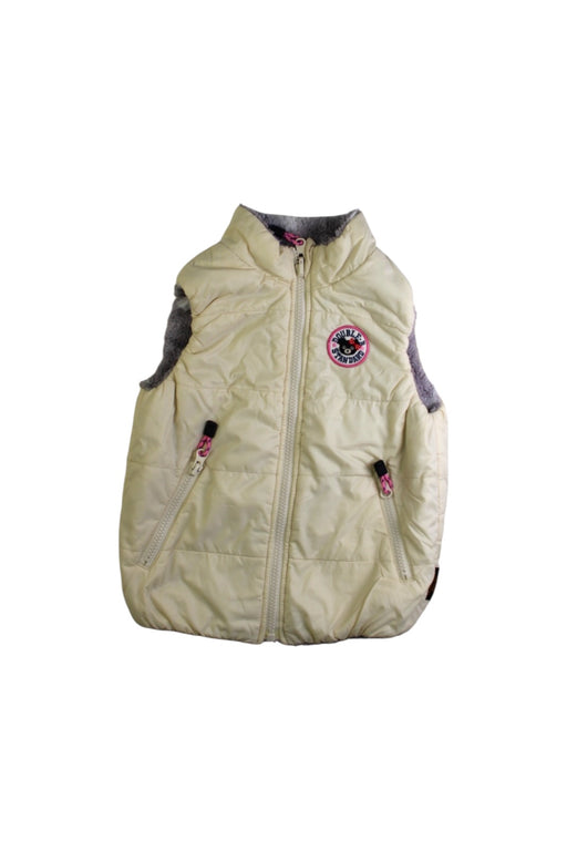 A Beige Outerwear Vests from Double B Mikihouse in size 2T for girl. (Front View)