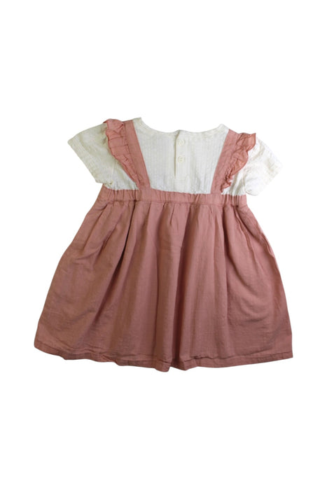 A Pink Short Sleeve Dresses from Petit Main in size 18-24M for girl. (Back View)