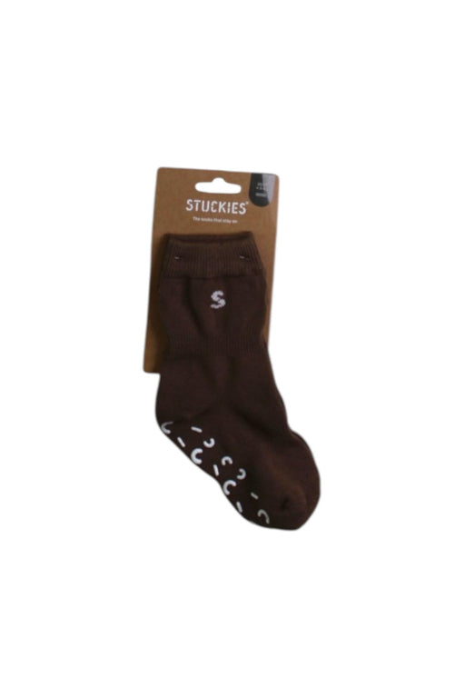 A Brown Socks from Stuckies in size 3T for neutral. (Front View)
