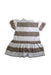 A Beige Short Sleeve Dresses from Petit Main in size 18-24M for girl. (Back View)