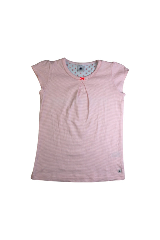 A Pink Short Sleeve Tops from Petit Bateau in size 8Y for girl. (Front View)