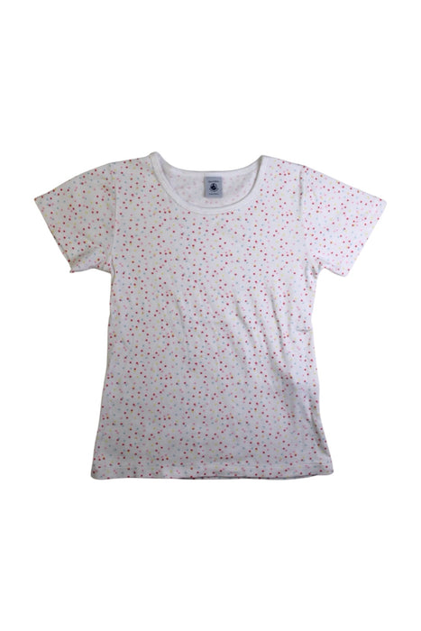 A White Short Sleeve T Shirts from Petit Bateau in size 8Y for girl. (Front View)
