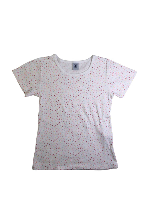 A White Short Sleeve T Shirts from Petit Bateau in size 8Y for girl. (Front View)