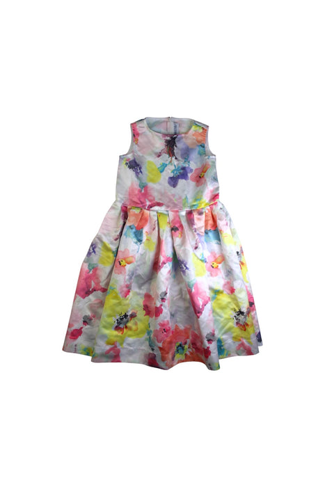 A Multicolour Sleeveless Dresses from Simonetta in size 6T for girl. (Front View)