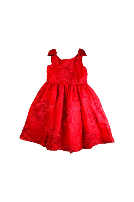 A Red Sleeveless Dresses from Janie & Jack in size 6T for girl. (Back View)