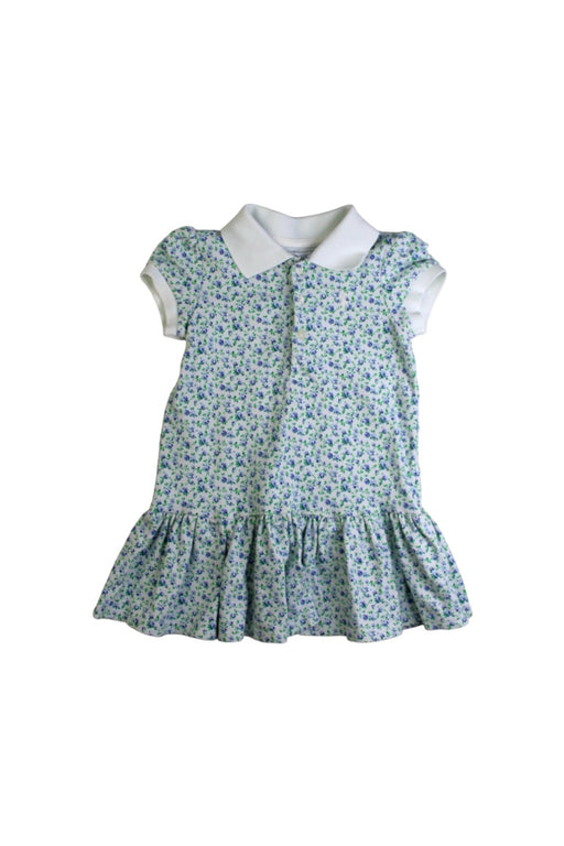 A Blue Short Sleeve Dresses from Ralph Lauren in size 6-12M for girl. (Front View)