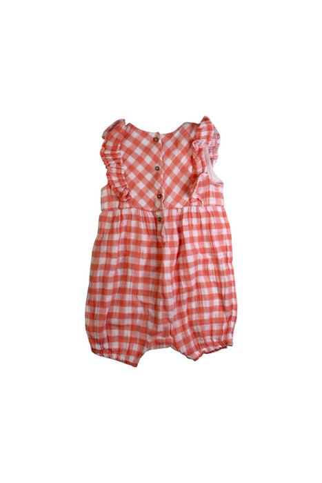 A Red Sleeveless Rompers from purebaby in size 12-18M for girl. (Back View)