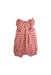 A Red Sleeveless Rompers from purebaby in size 12-18M for girl. (Back View)