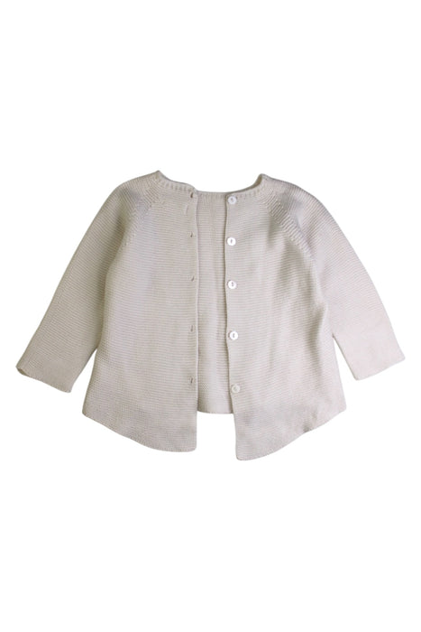 A Beige Cardigans from li & me in size 6-12M for girl. (Front View)
