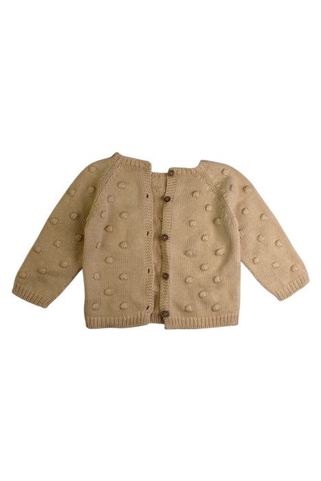 A Beige Cardigans from li & me in size 6-12M for girl. (Front View)