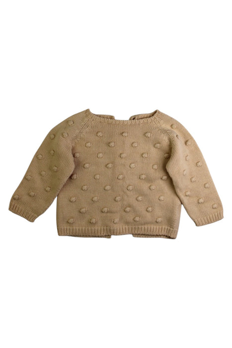 A Beige Cardigans from li & me in size 6-12M for girl. (Back View)