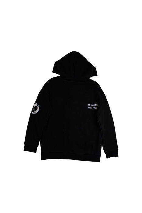 A Black Hooded Sweatshirts from Beau Loves in size 6T for boy. (Back View)