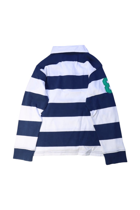 A Navy Long Sleeve Polos from Thomas Brown in size 8Y for boy. (Back View)
