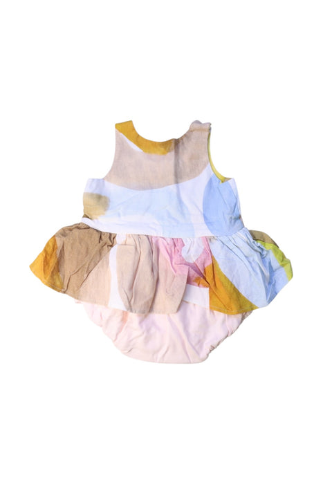 A Multicolour Sleeveless Rompers from Mimi Mono in size 18-24M for girl. (Back View)