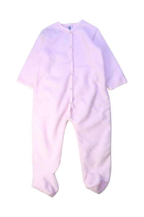A Pink Onesies from Petit Bateau in size 2T for girl. (Front View)