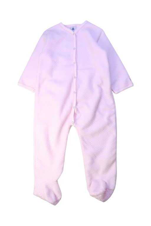 A Pink Onesies from Petit Bateau in size 2T for girl. (Front View)
