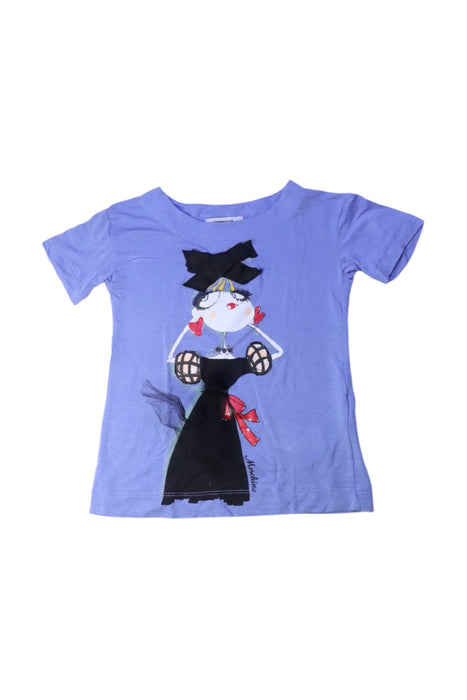 A Blue Short Sleeve T Shirts from Moschino in size 2T for girl. (Front View)