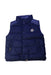 A Navy Outerwear Vests from Moncler in size 3T for boy. (Front View)