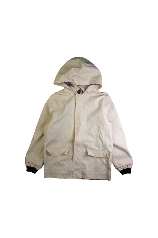 A Beige Rain Jackets from Petit Bateau in size 8Y for neutral. (Front View)