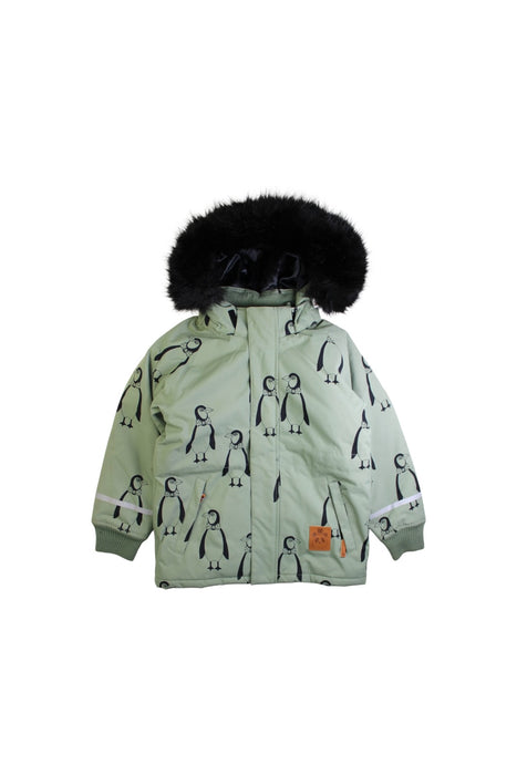 A Green Puffer/Quilted Coats & Outerwear from Mini Rodini in size 5T for neutral. (Front View)