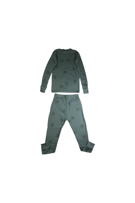 A Green Pyjama Sets from Chasing Windmills in size 5T for neutral. (Back View)