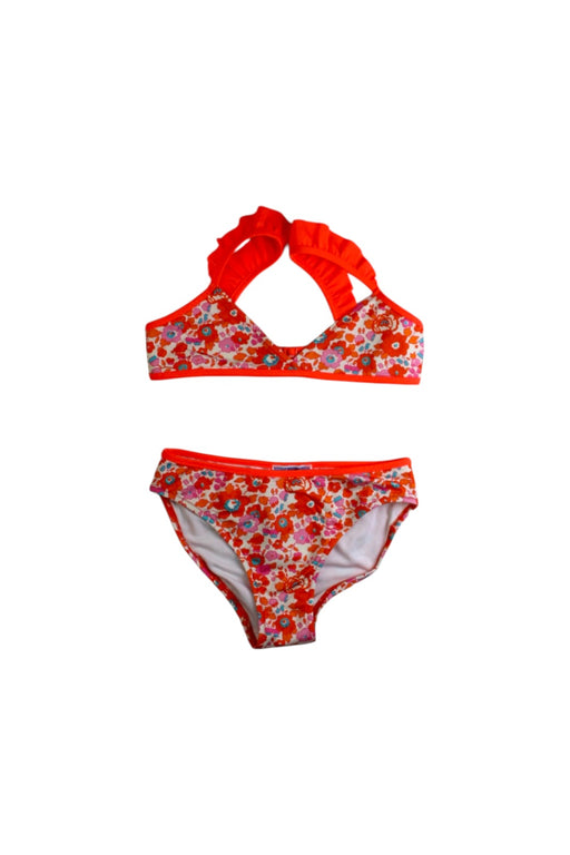 A Orange Bikinis from Jacadi in size 6T for girl. (Front View)