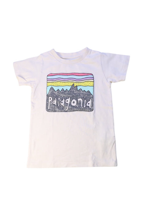 A White Short Sleeve T Shirts from Patagonia in size 3T for boy. (Front View)
