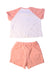 A White Shorts Sets from Gingersnaps in size 3T for boy. (Back View)