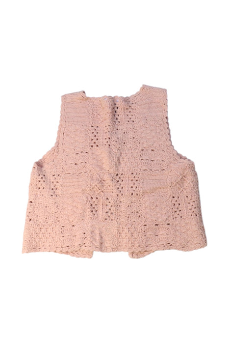 A Beige Dress Up Vests from Bonpoint in size 6T for girl. (Back View)