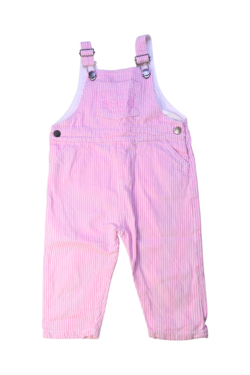 A Pink Long Overalls from Seed in size 18-24M for girl. (Front View)