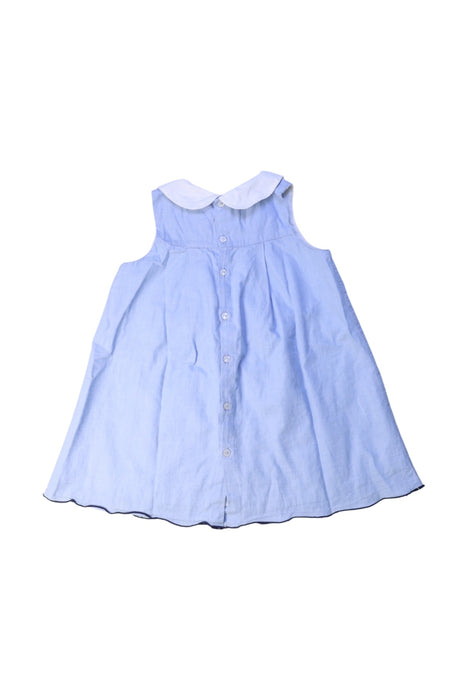 A Blue Sleeveless Dresses from Jacadi in size 2T for girl. (Back View)