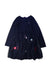 A Navy Long Sleeve Dresses from Billieblush in size 12Y for girl. (Front View)
