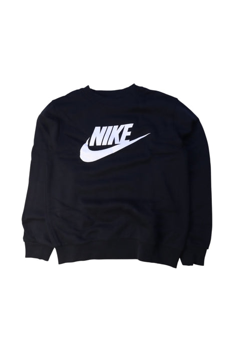 A Black Crewneck Sweatshirts from Nike in size 10Y for boy. (Front View)