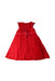 A Red Sleeveless Dresses from Château de Sable in size 4T for girl. (Back View)