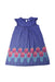 A Blue Sleeveless Dresses from Tea in size 6T for girl. (Front View)