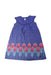 A Blue Sleeveless Dresses from Tea in size 6T for girl. (Back View)