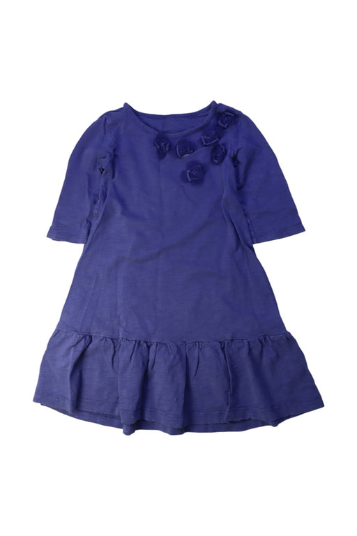 A Blue Long Sleeve Dresses from Tea in size 6T for girl. (Front View)