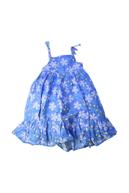 A Blue Sleeveless Dresses from Tahari in size 3T for girl. (Front View)