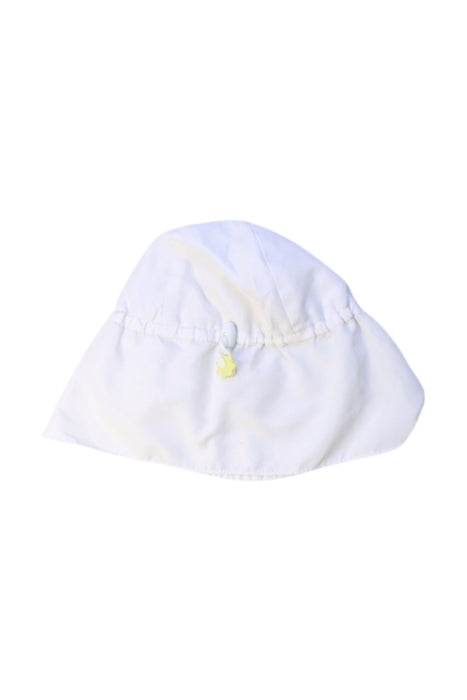 A White Sun Hats from i play in size 2T for neutral. (Back View)